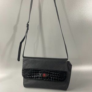 NAZARENO GABRIELLI Black Leather Shoulder Bag